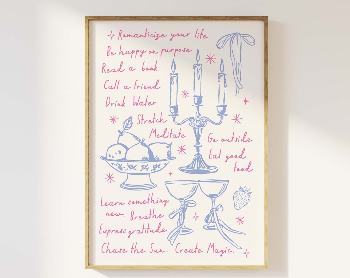 Handdrawn Quote Print Art Cute Illustrations Art Trendy Affirmation Wall Art Positivity Art - Image 4