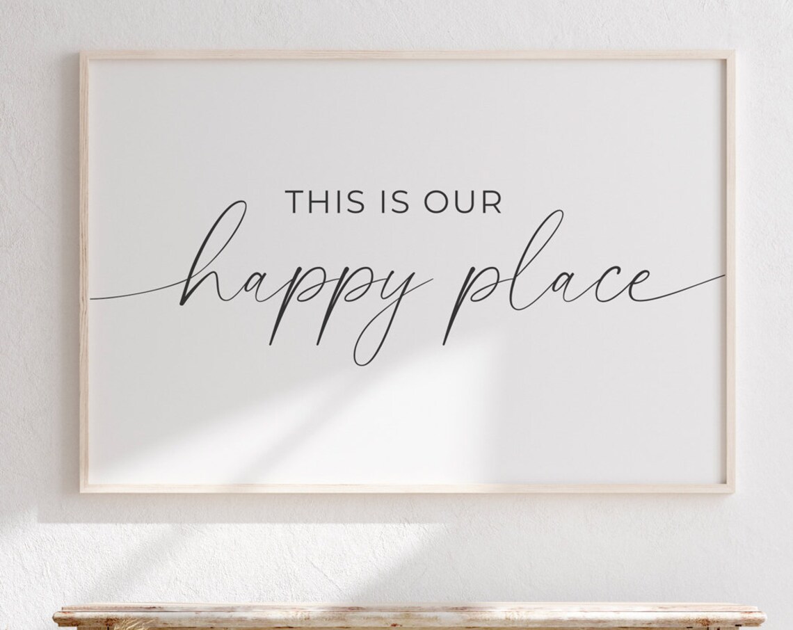 This Is Our Happy Place Quote Art Print, Farmhouse Decor - Image 4