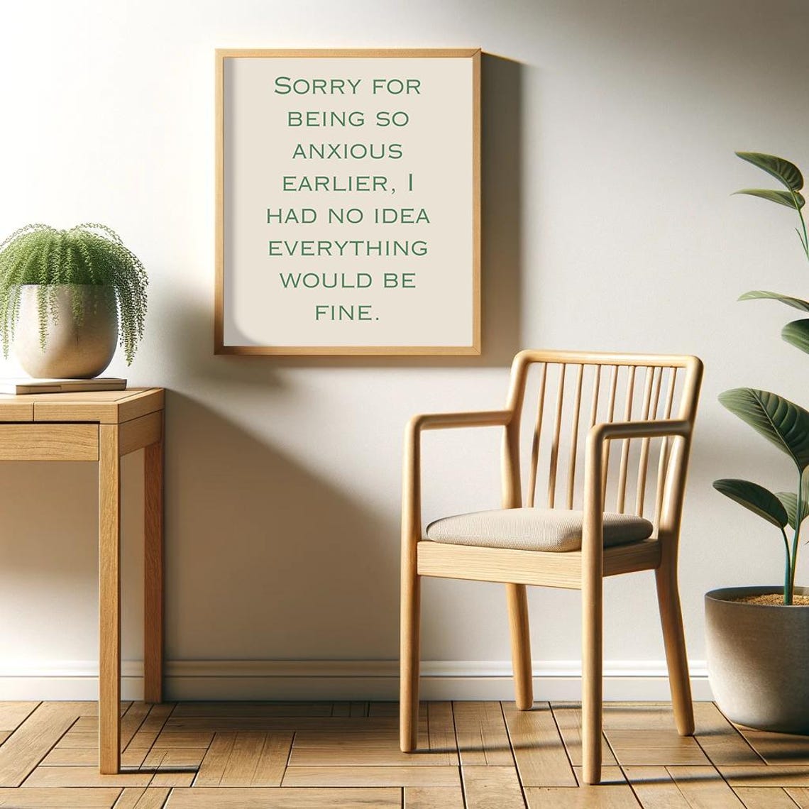 Sorry For Being So Anxious Earlier Funny Anxiety Relief Quote Poster - Image 2