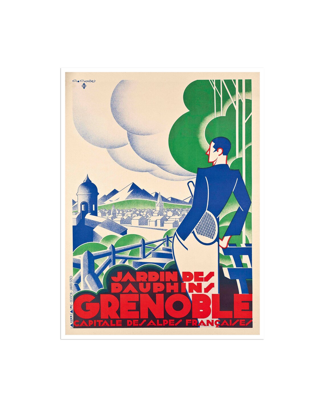 Grenoble Travel Poster, France Art Print