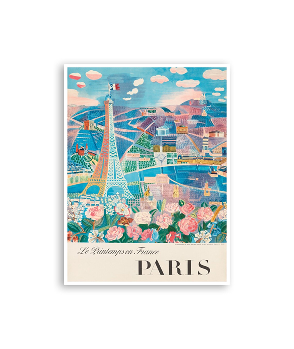Paris Wall Art Travel Poster, France Art Print