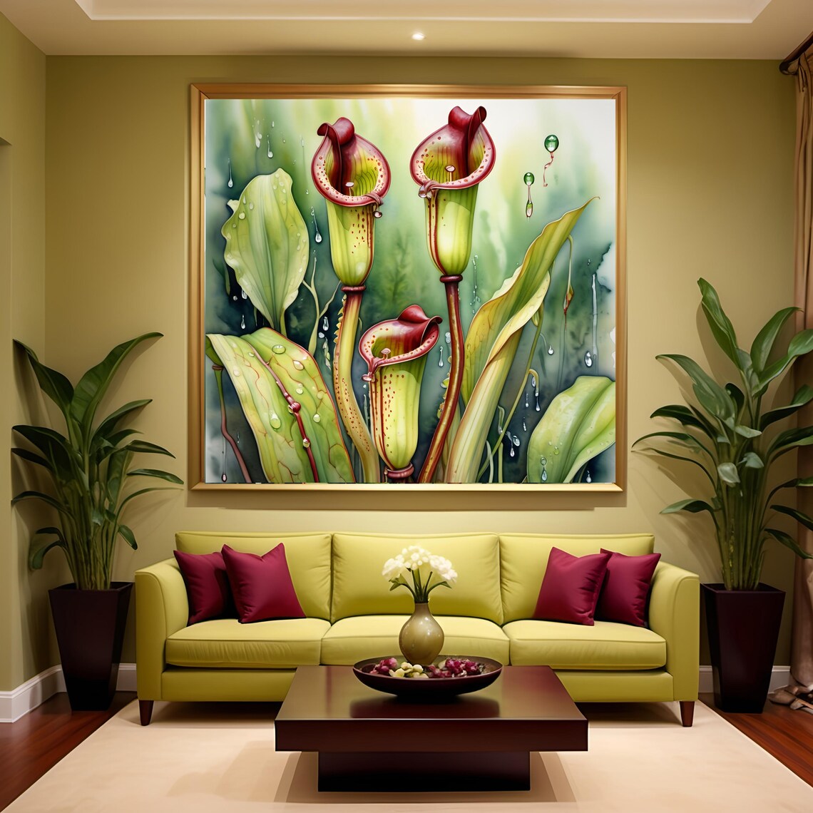 Pitcher Plant Botanical Art Print, Carnivorous Decor - Image 3