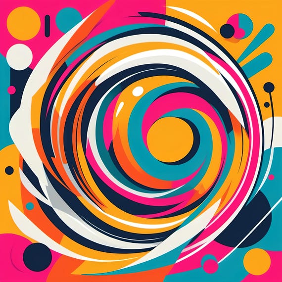 Abstract Pop Art Bold Graphic Wall Art Gift Idea Vibrant Colors Comic Style Print Playful Modern Decor Gift