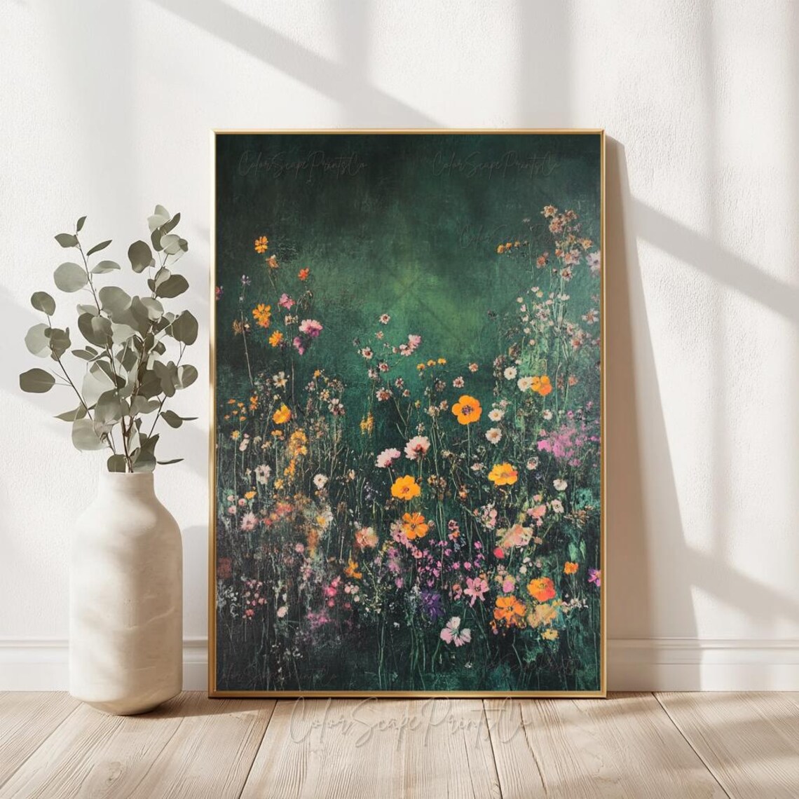 Vintage Garden Botanical Landscape Art Print - Image 3