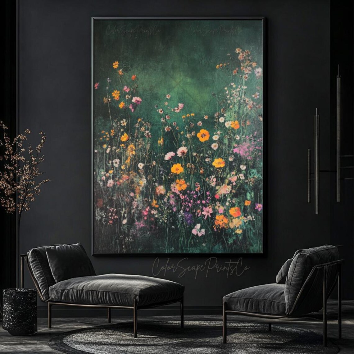 Vintage Garden Botanical Landscape Art Print - Image 2