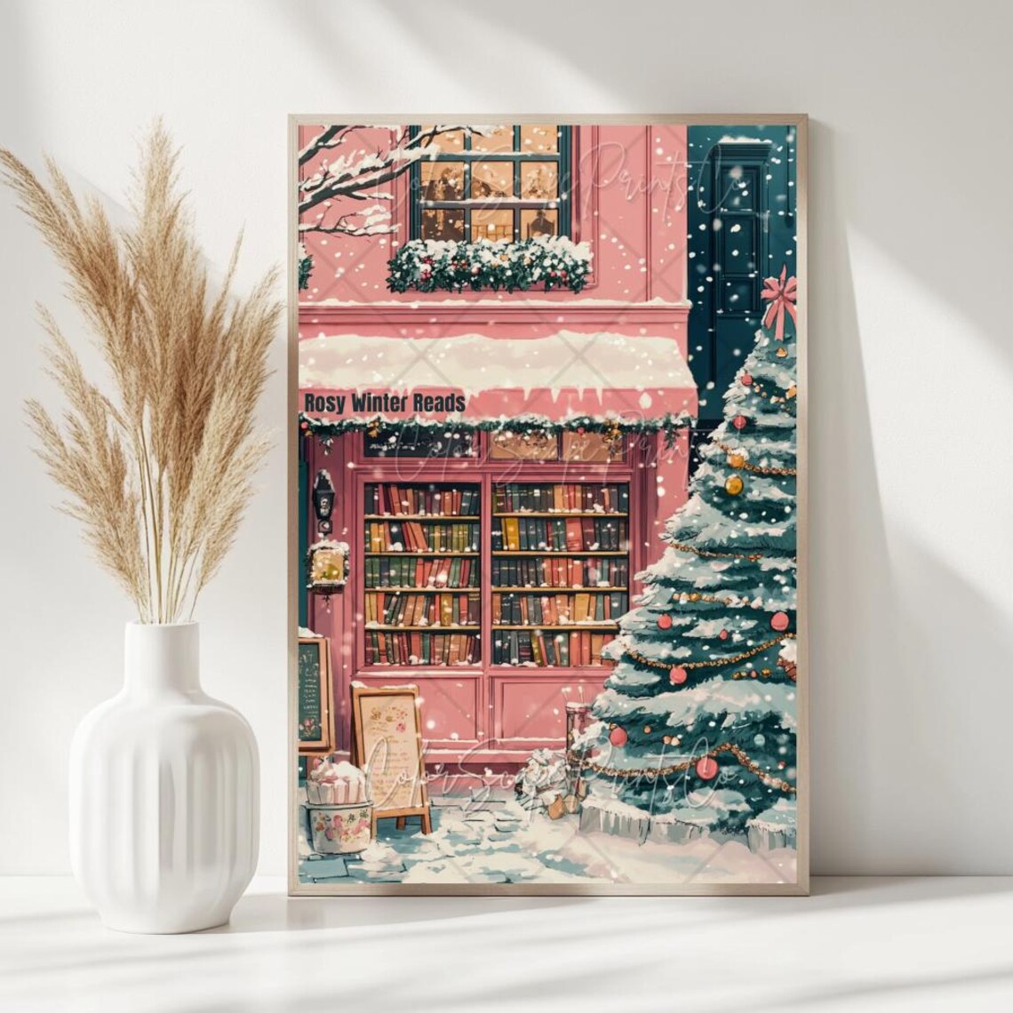 Winter Bookstore, NYC Bookshop Travel Poster - Image 2