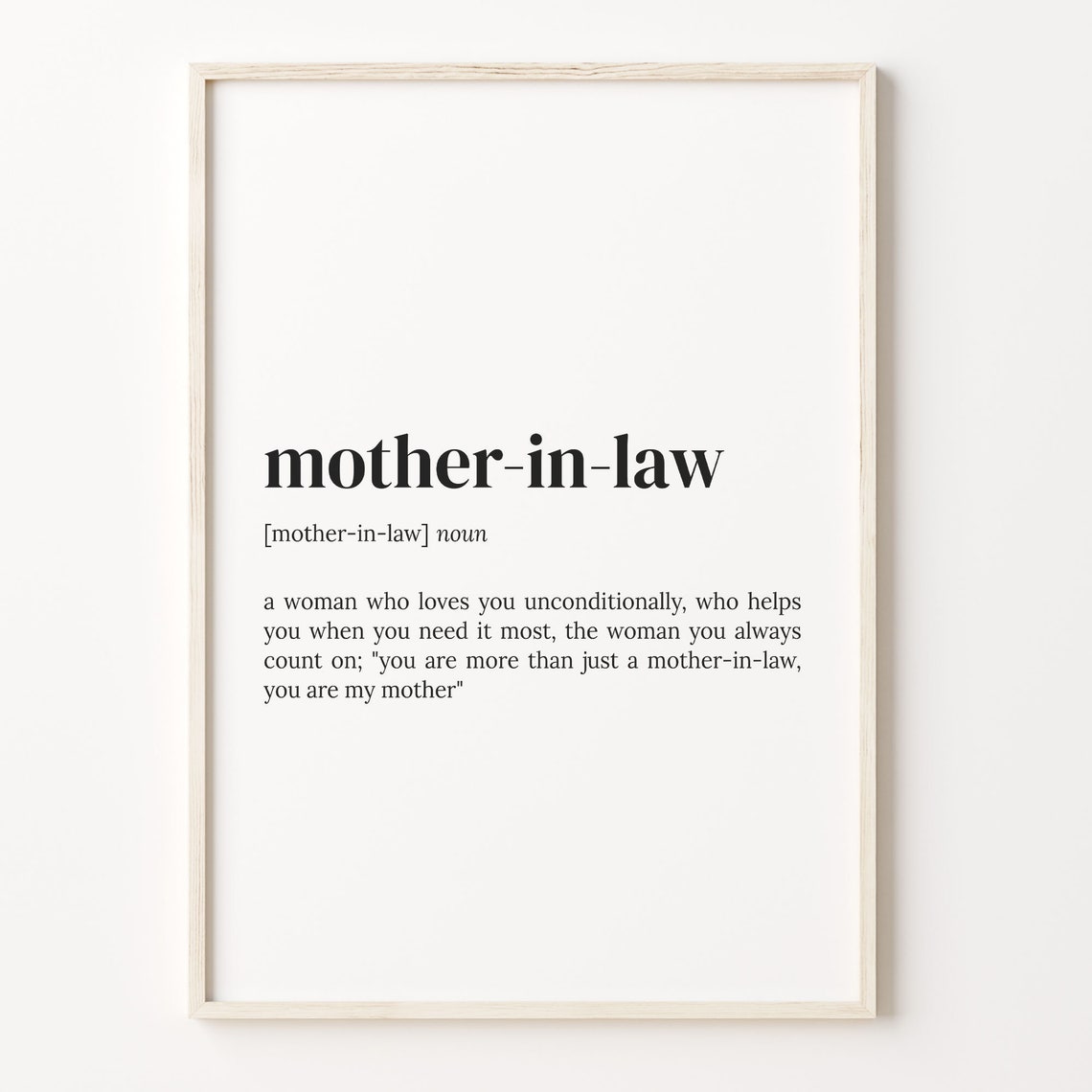 Mother In Law Definition Print Dictionary Poster Quote Wall Art Mother In Law Art Mother In Law Quote Mother In Law Gift C17 303
