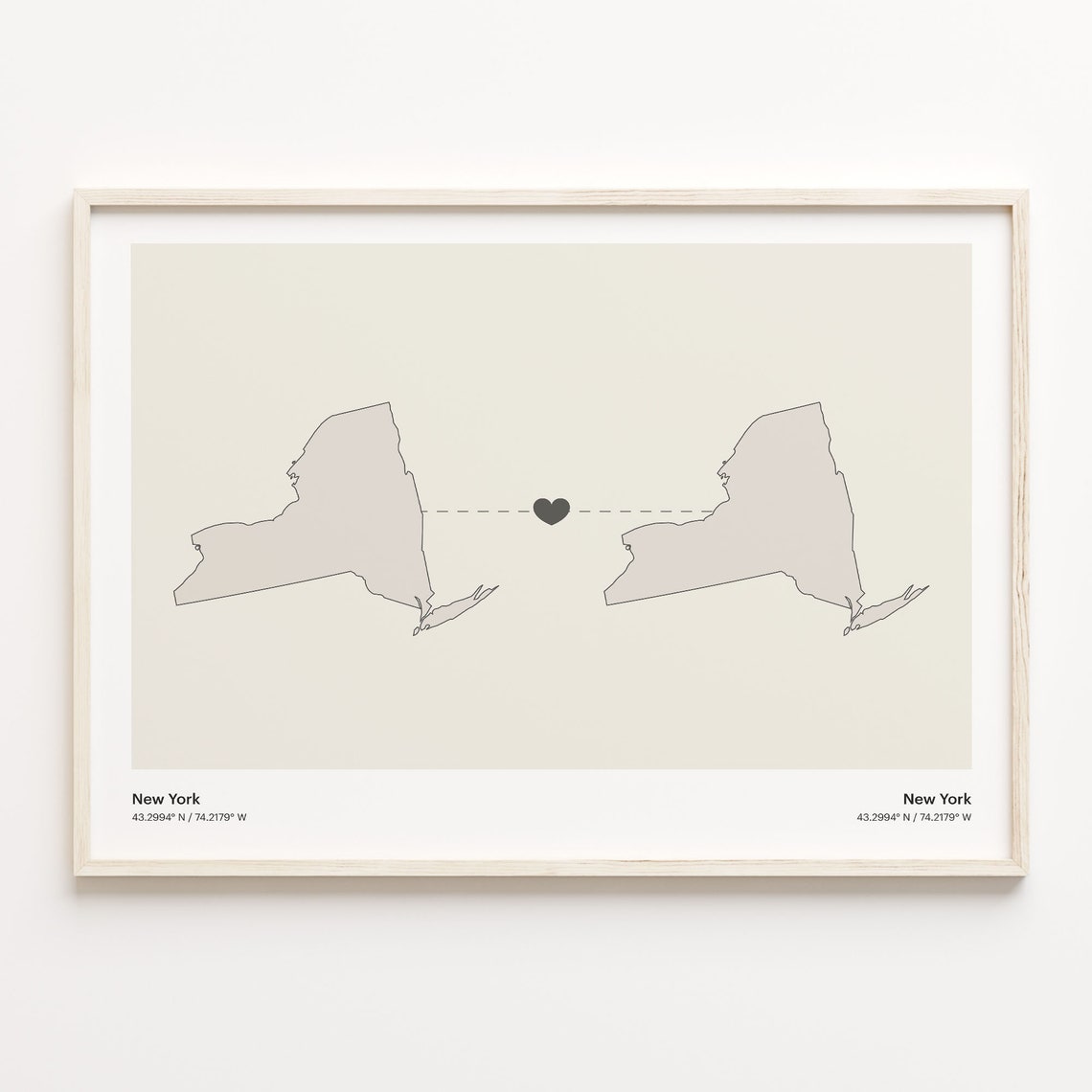 New York To Print Yorker Gift Minimalistic State Connection Map Poster Travel Wall Art Adventure Awaits C211385