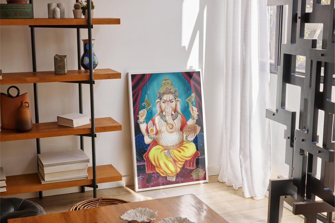 Lord Ganesha, Hindu Altar Spiritual Art - Image 2