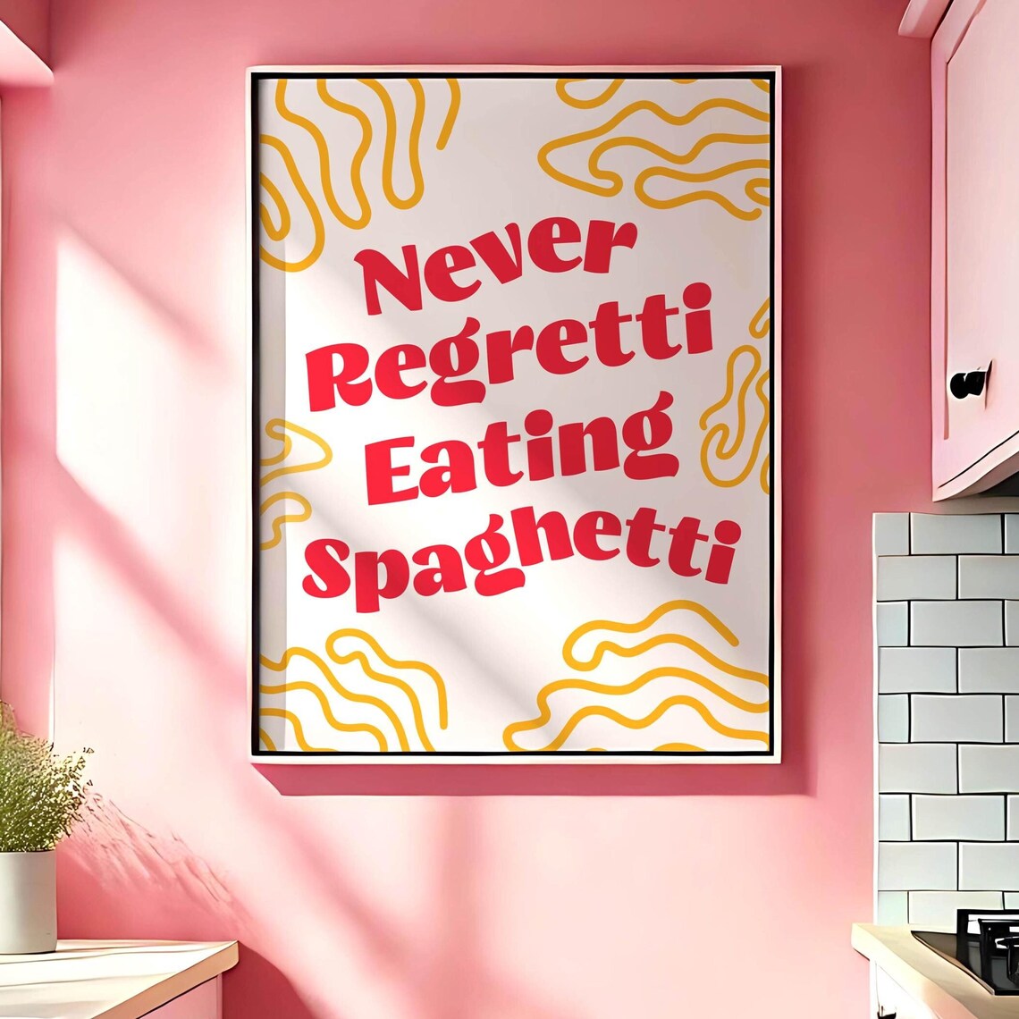 Italian Spaghetti Kitchen Typography Art Print - Image 2