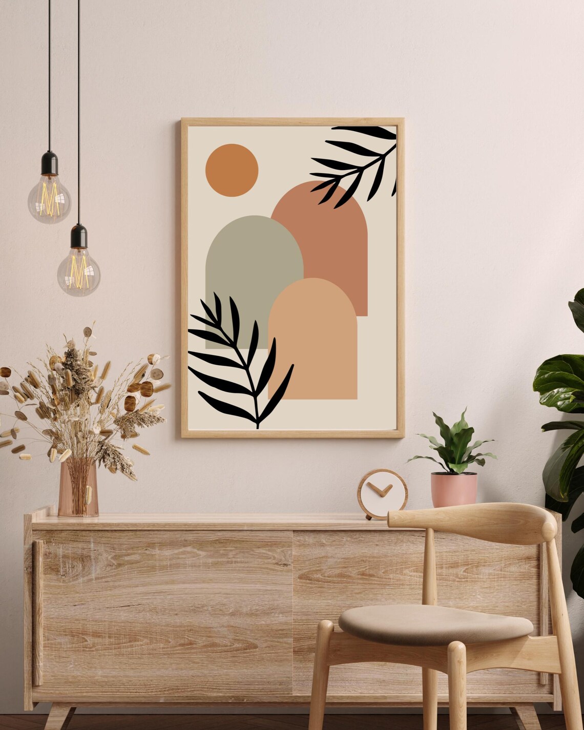 Fleurs Oriental Minimalist Abstract Wall Art - Image 4