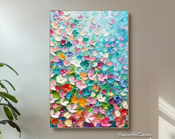 Petals Painting On Original Boho Knife Wall Art Large 3d Colorful Textured Wall Art Modern Home Decor Bedroom Wall Art Gift Painting