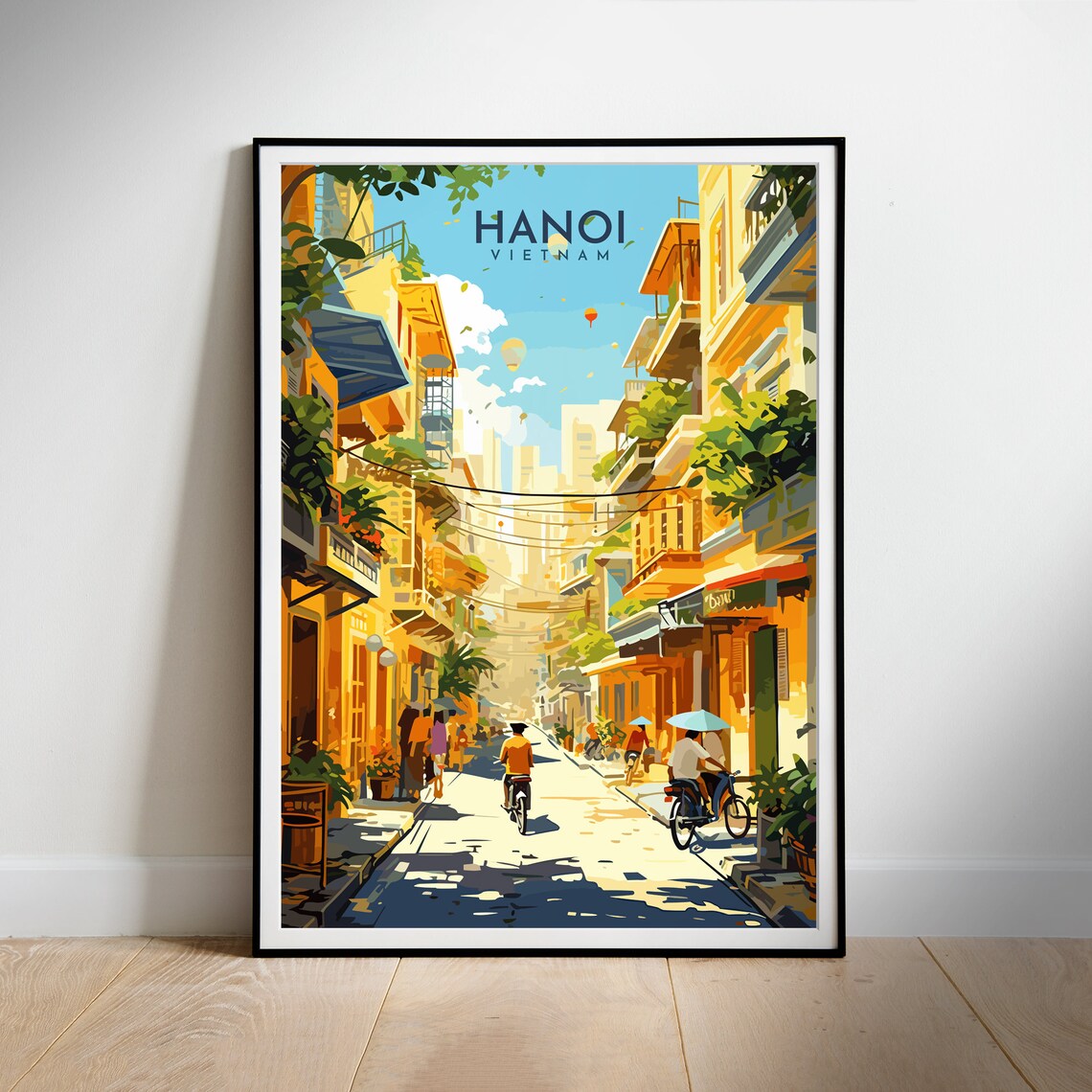 Vietnam Retro Travel Poster, Travel Poster