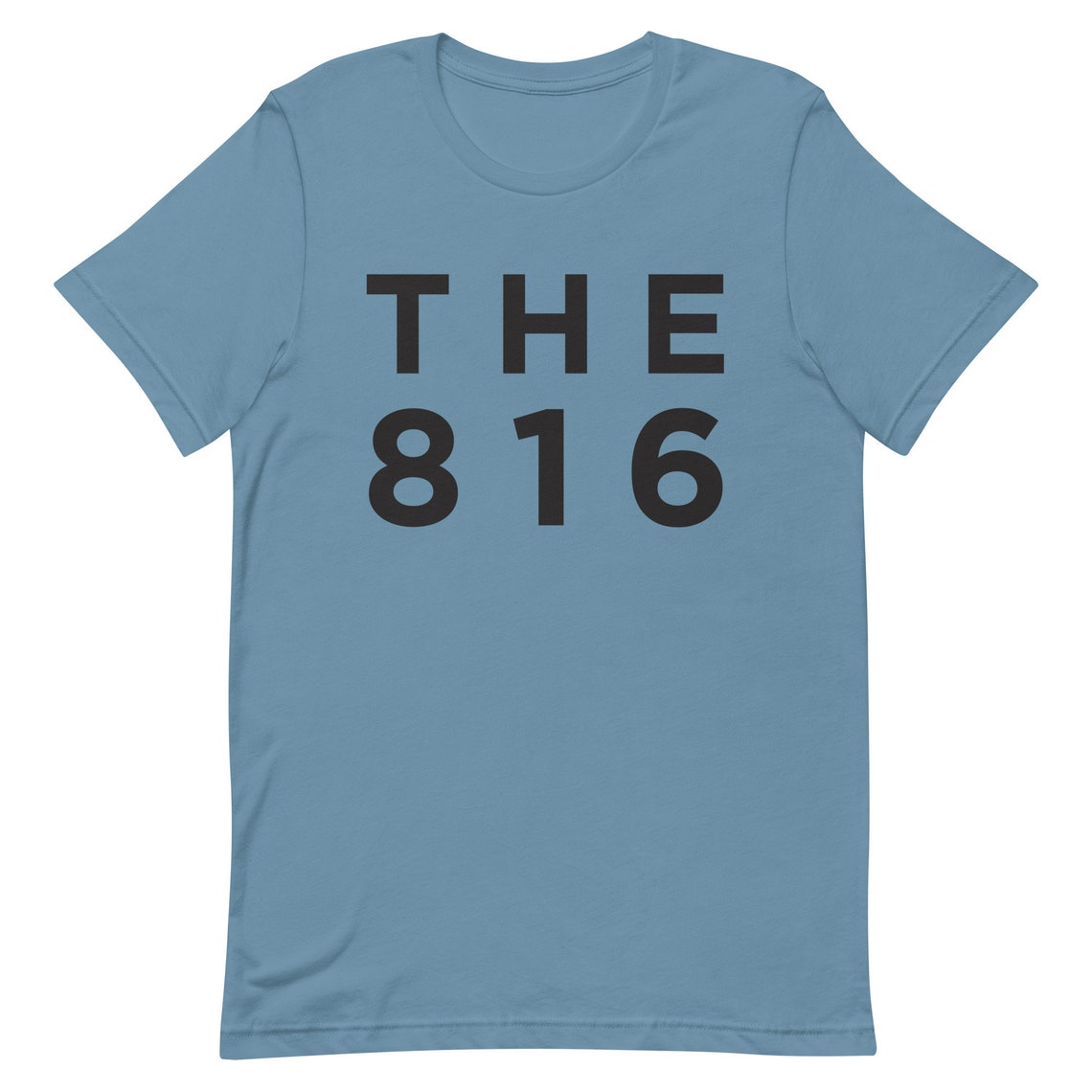 The 816 Area Code Graphic T-Shirt Print in Classic White Style - Image 5