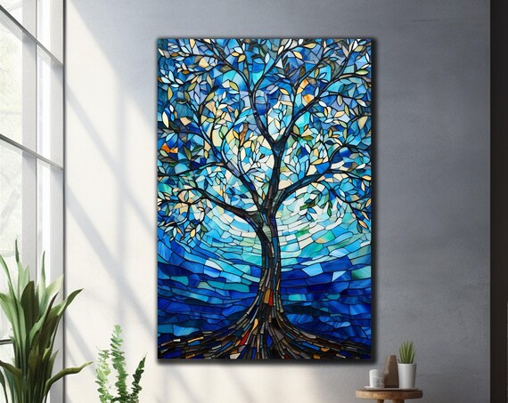 Life Of Tree Wall Art Tempered Glass Wall Art Stained Wall Print Glass Printing Large Wall Art Wall Hangings Tree Of Life Glass Wall Art