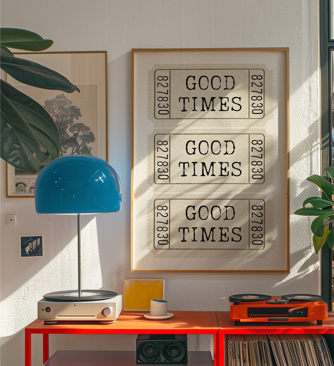 Retro Good Times Ticket Art Print, Preppy Decor - Image 2