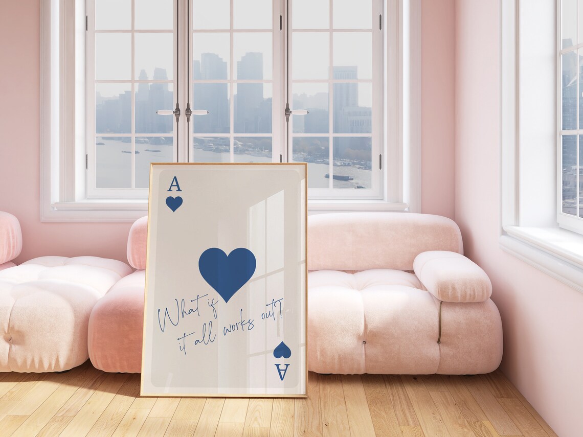 Ace Of Hearts Retro Poster, Preppy Y2K Wall Art - Image 2