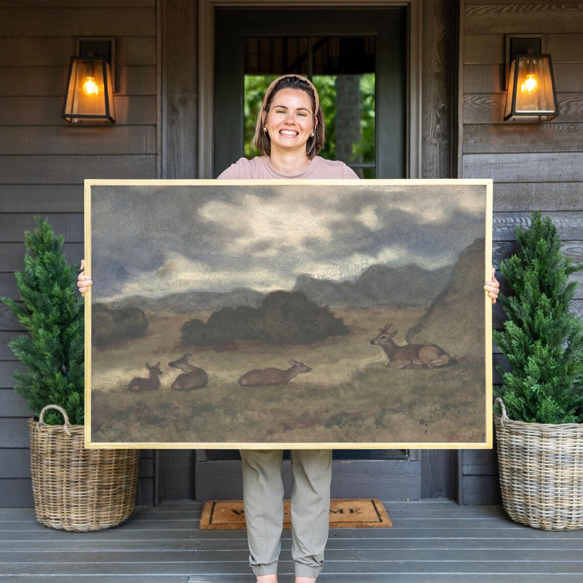 Deer Wall Art Print, Nature Study for Rustic Rooms