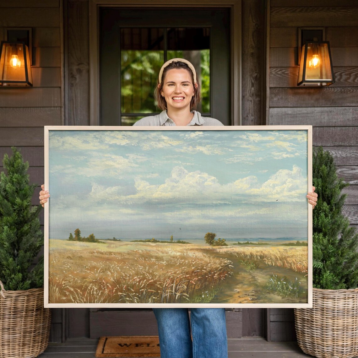 Vintage Oil Painting Style Landscape Art Print