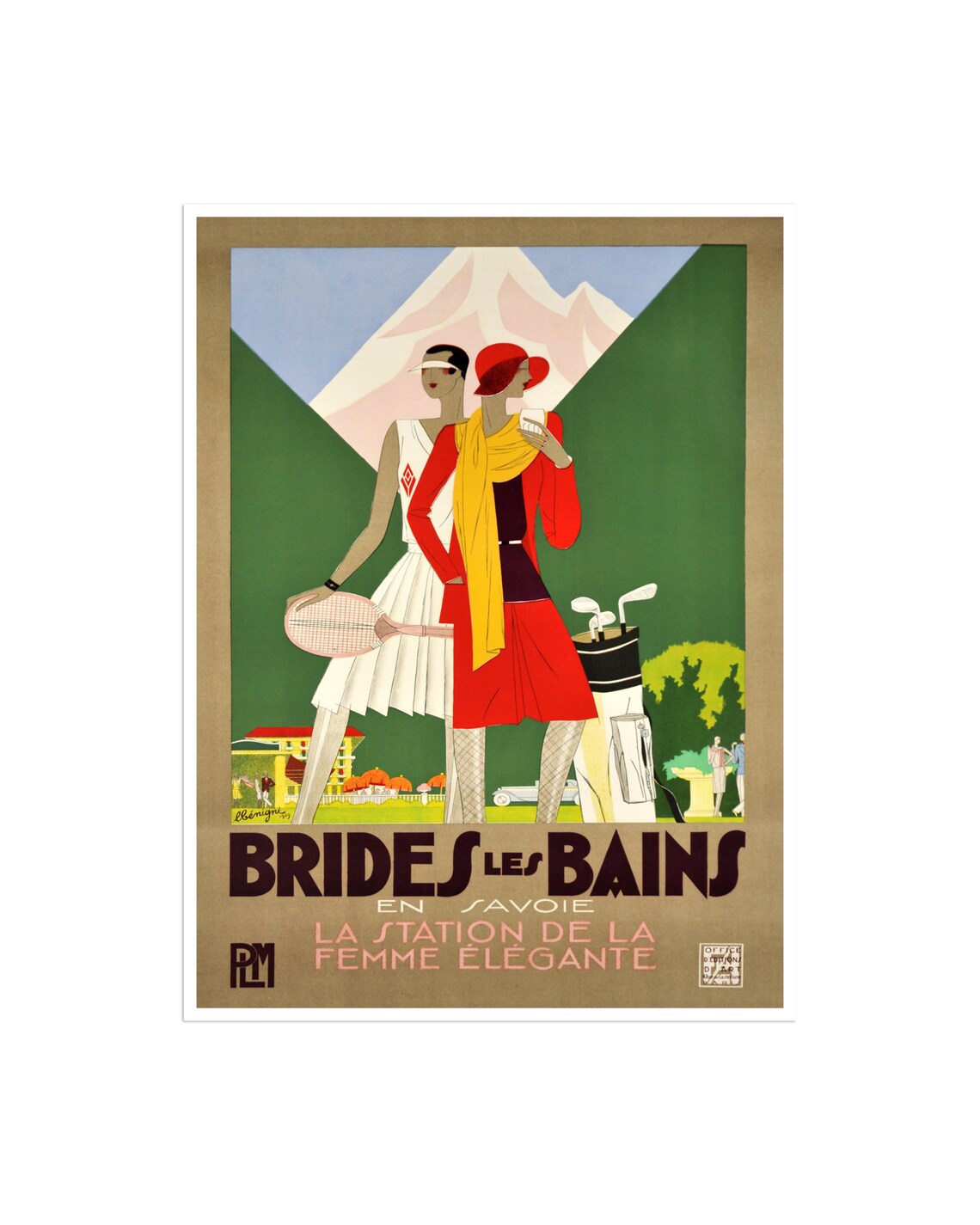 Brides Les Bains France Travel Poster Art Print