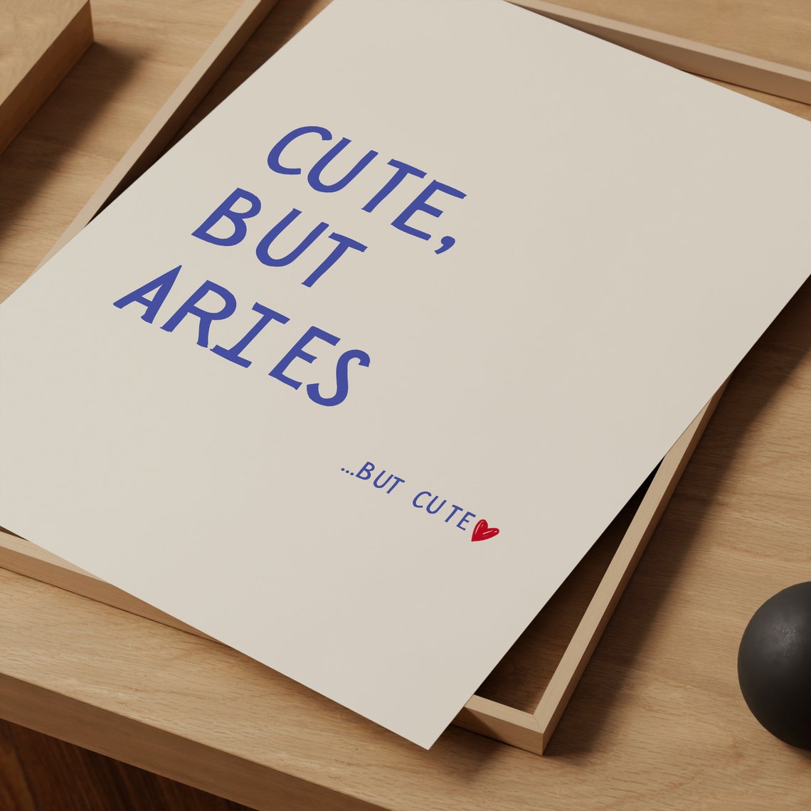 Cute But Aries Zodiac Sign Poster for Funny Dorm Room Wall Decor - Image 2