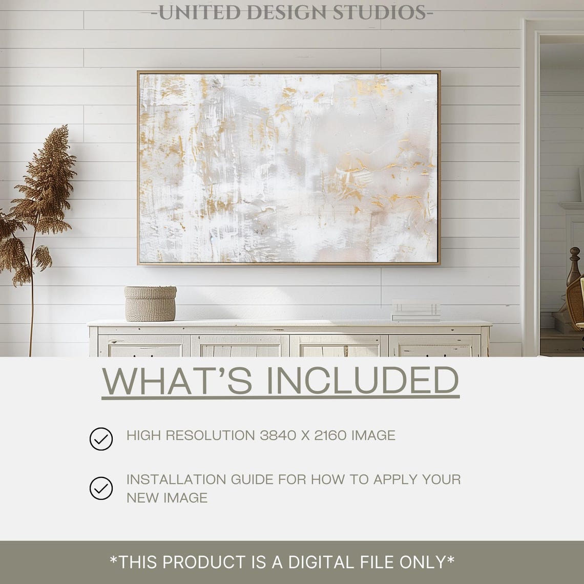 Frame Tv Art Frame Tv Abstract Frame Tv Rustic Abstract Frame Tv Artwork Theframe Tv Frame Tv Art Tv - Image 2