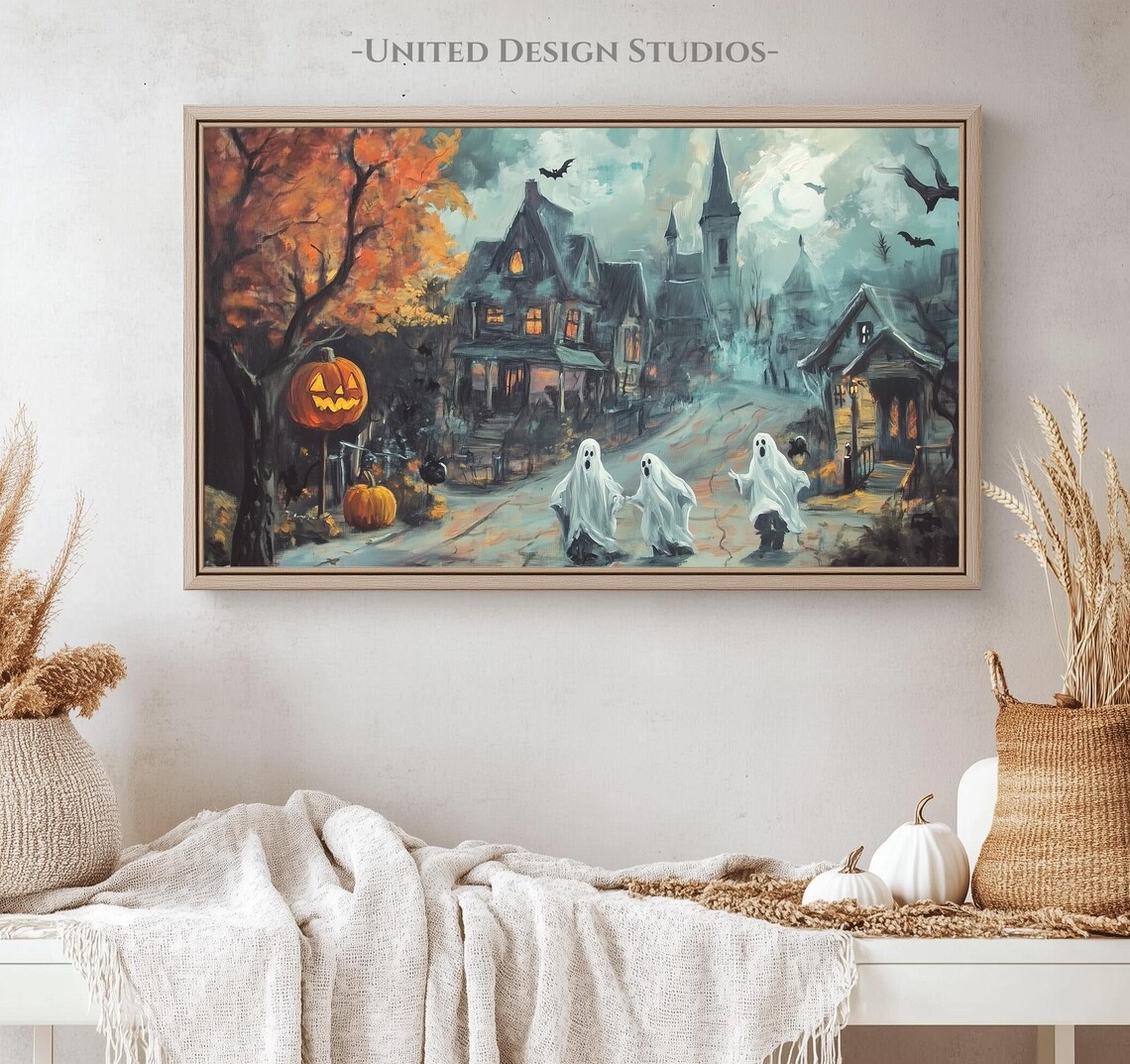 Halloween Town Halloween Art Print, Spooky TV Art - Image 4