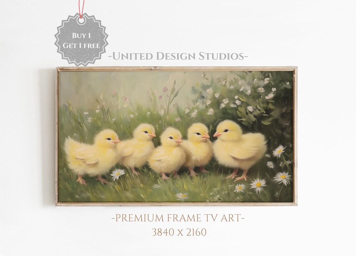 Easter Chicks Farmhouse Spring Art Print