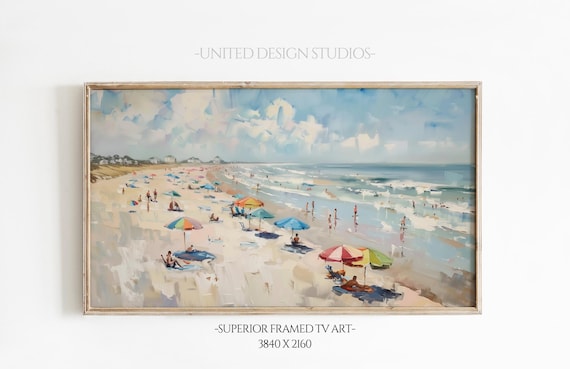 Frame TV Beach Art, Coastal Ocean Poster