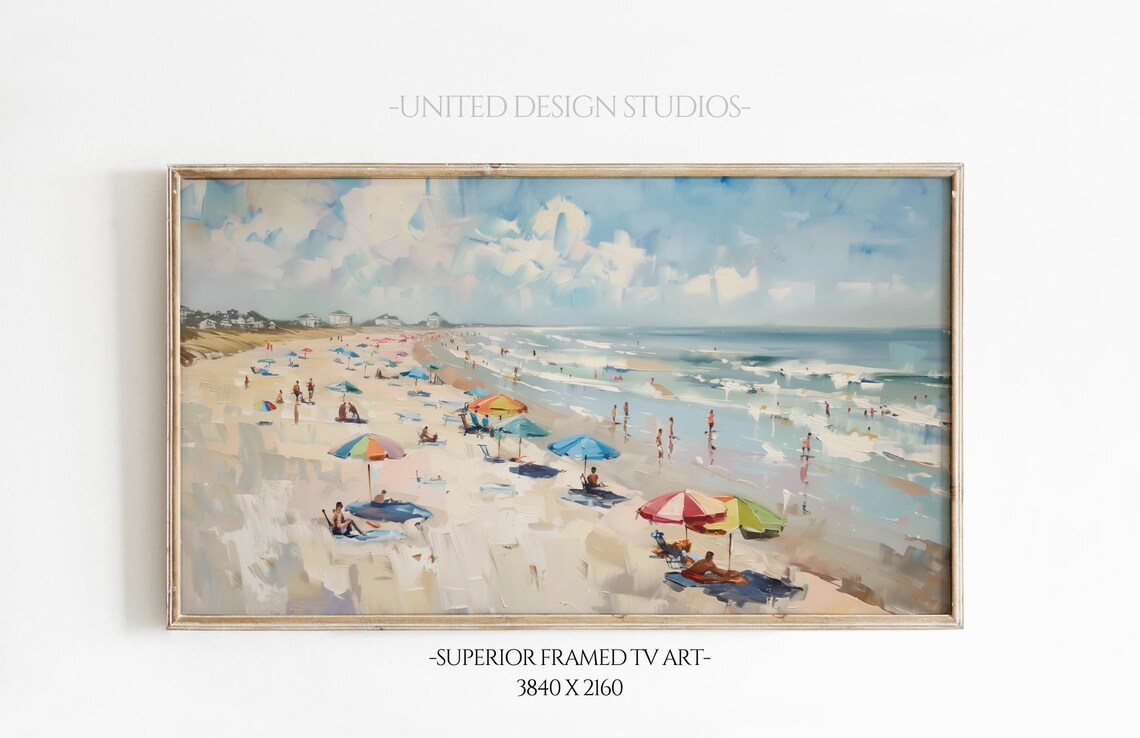 Frame TV Beach Art, Coastal Ocean Poster
