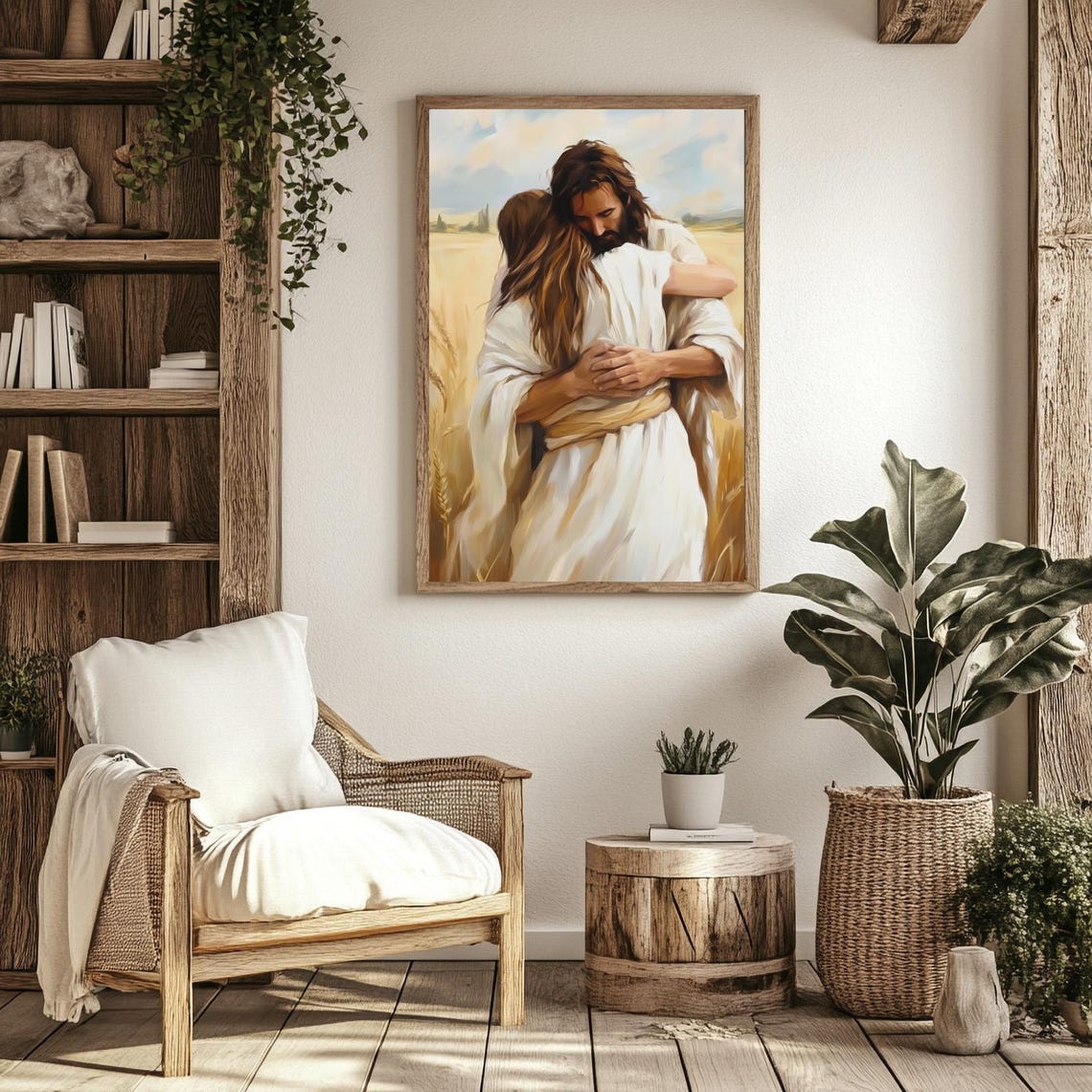 Jesus And Woman Art Modern Christian Art Jesus Christ And Girl Jesus With Children Jesus Portrait Art Lds Art Bible Painting - Image 2