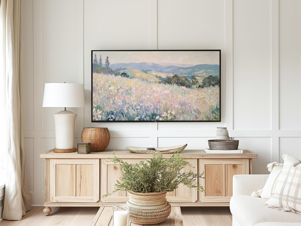 Easter Spring Abstract Flower Landscape Art Print - Image 4