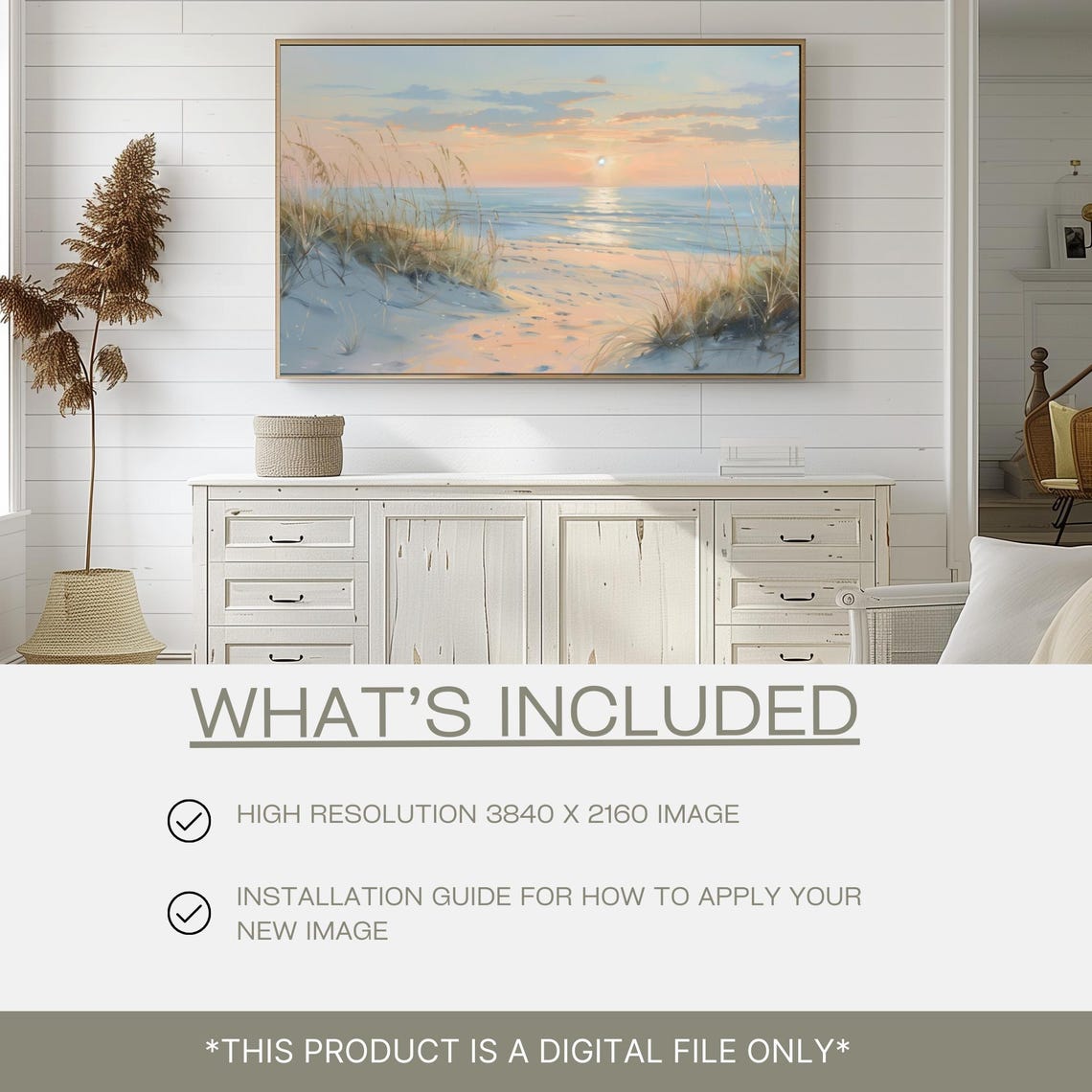 Beach and Sunset Coastal Art Print - Image 2