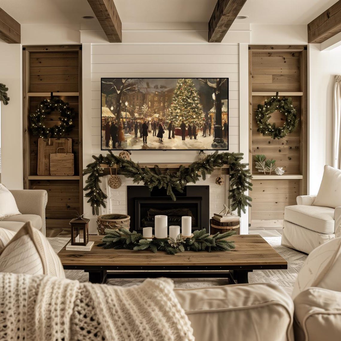 Christmas Winter Tv Art Poster Print - Image 4