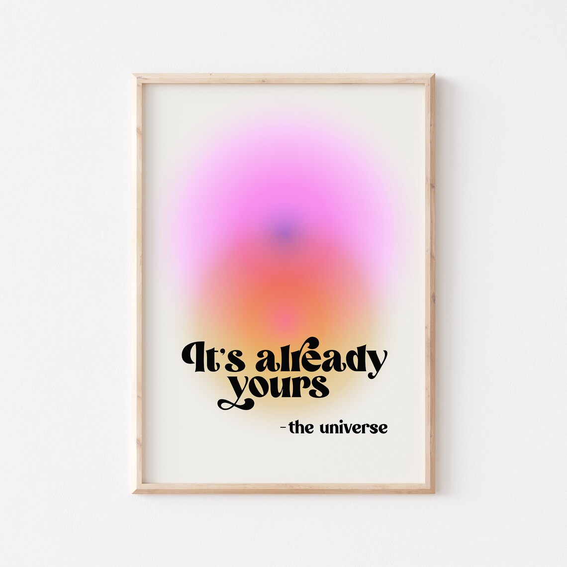 Manifestation Retro Print, Trendy Gradient Art - Image 2