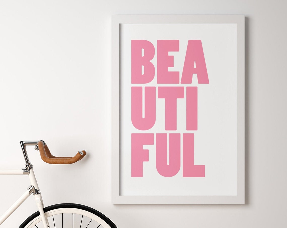 Modern Giant Pink Beautiful Bold Typography Lettering Poster - Image 3