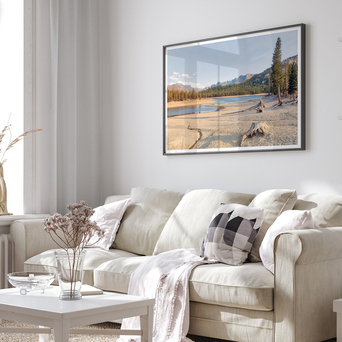 Mammoth Lakes California Mountain Lake Sandy Shore Pine View Poster - Image 4