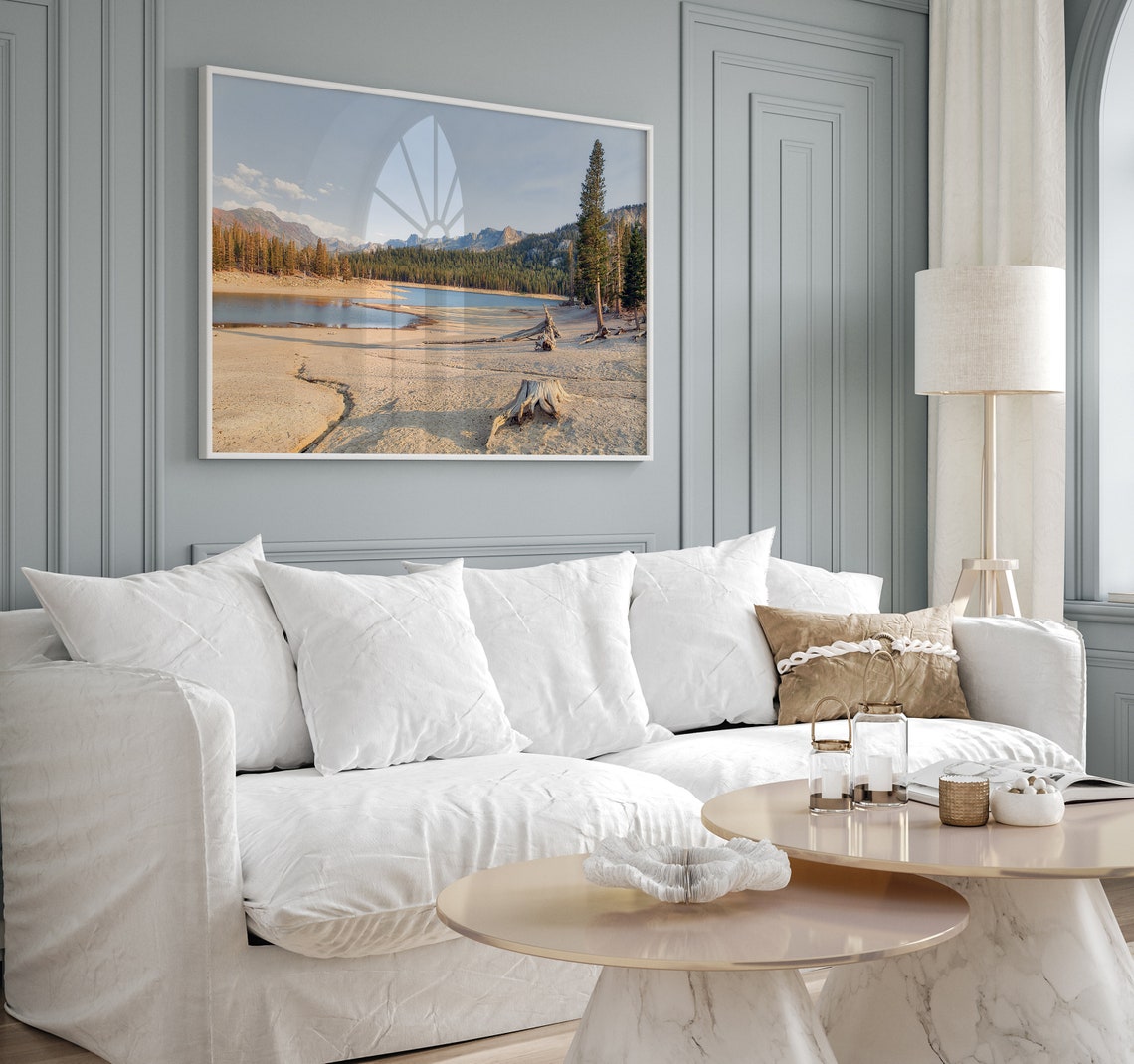 Mammoth Lakes California Mountain Lake Sandy Shore Pine View Poster - Image 5