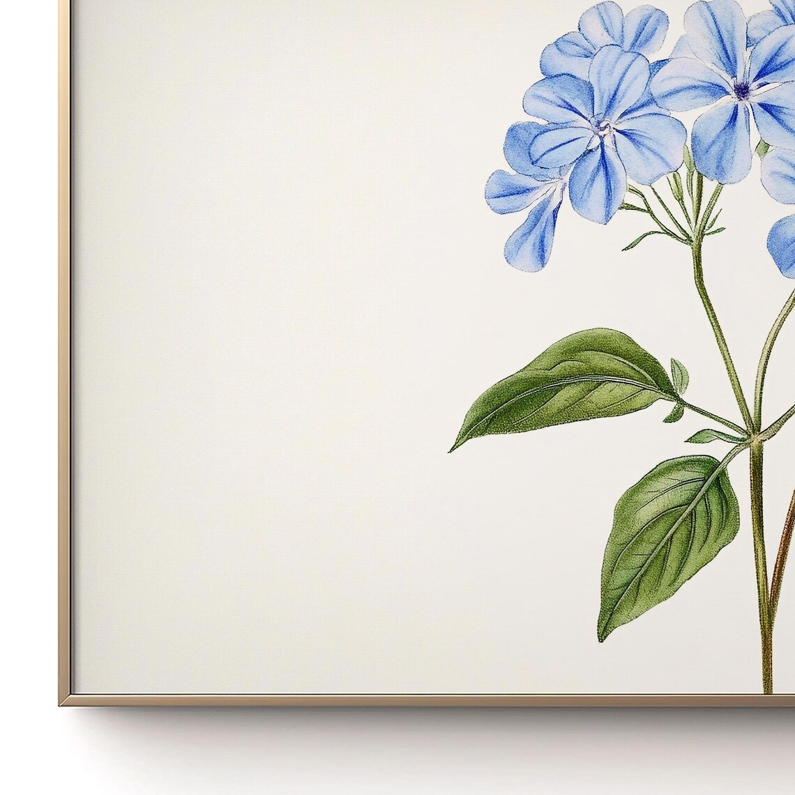 Spring Vintage Floral Art, Blue Botanical - Image 3