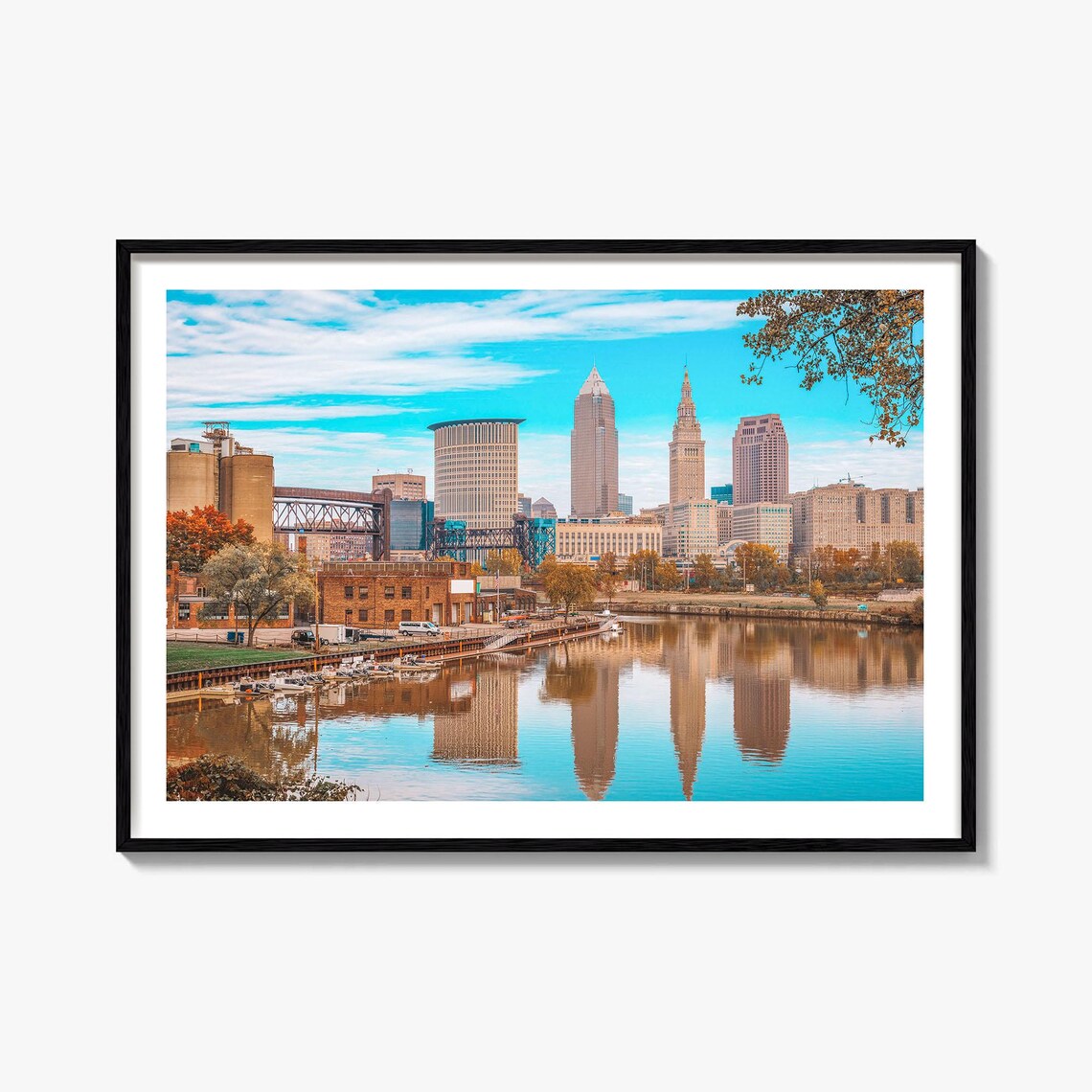 Cleveland Travel Street Map City Art Print