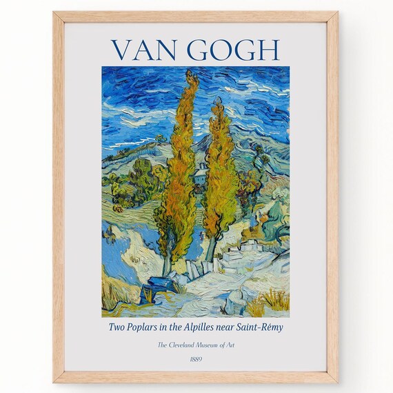 Vincent Van Gogh Two Poplars Alpilles Saint Remy 1889 Exhibition Wall Art