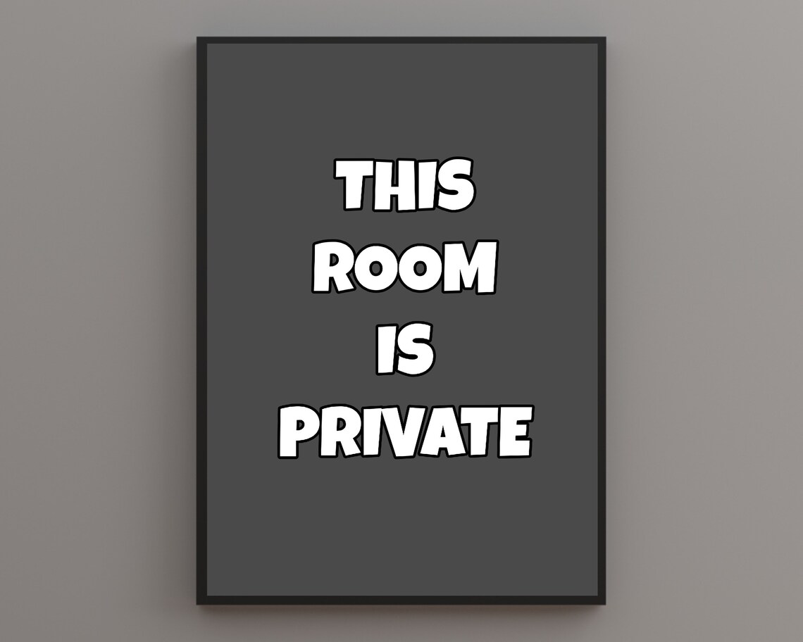 This Room Is Private Print Quote Print Boho Quote Boho Wall Art Typographic Art Gallery Wall Print