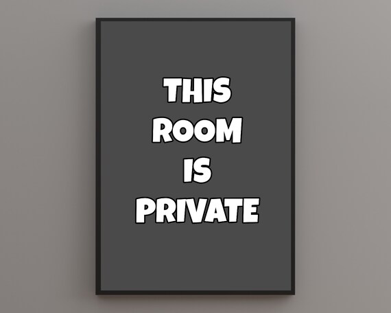 This Room Is Private Print Quote Print Boho Quote Boho Wall Art Typographic Art Gallery Wall Print