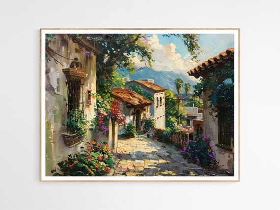 A Glimpse Of Mexico Art Print Mexican Landscape Vibrant Nature Scene Ideal For Living Room Housewarming Gift