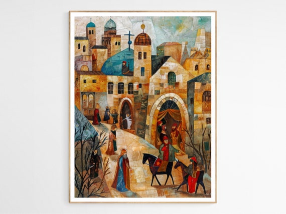 Ancient Bethlehem Art Print Scenic Wall Decor Ideal For Living Room Display Perfect Housewarming Gift