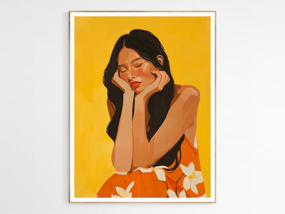 Beautiful Filipina In A Dress Art Print Celebrating Filipino Culture Unique Collection Gifts For Her