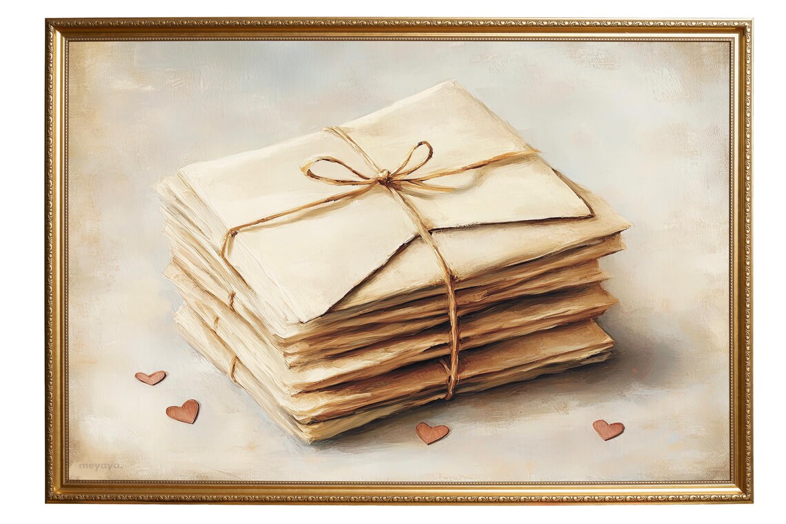 Love Letter Vintage Valentines Day Wall Art Print - Image 5
