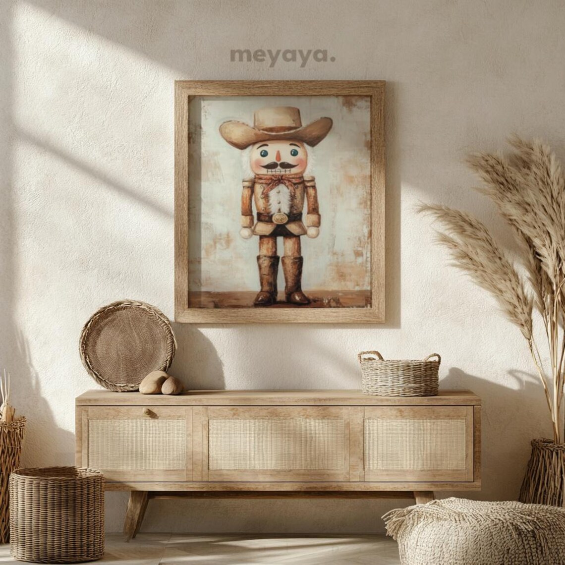 Cowboy Nutcracker Texas Holiday Art Print - Image 4