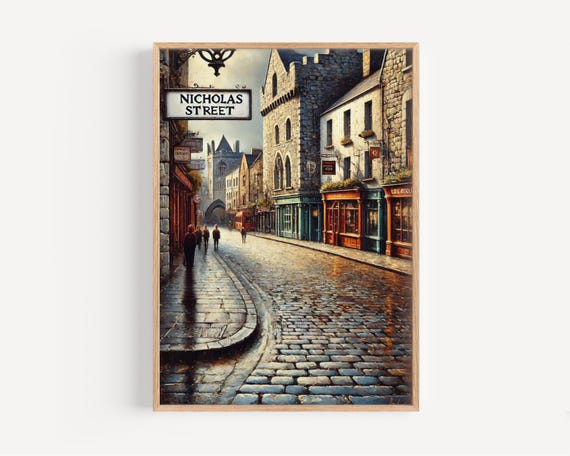 Nicholas Street Limerick Ireland Art Print Travel Poster