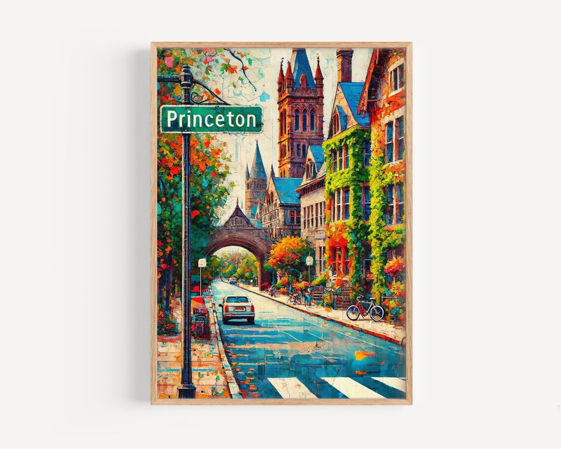 Princeton Street Sign, New Jersey Travel Poster